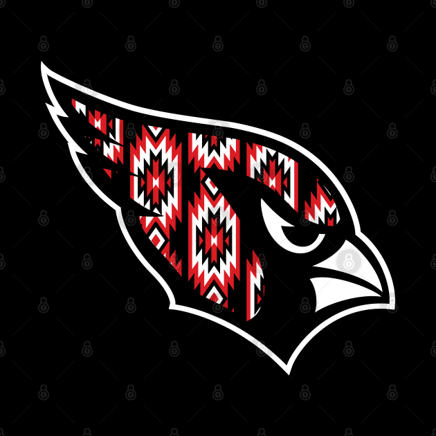 Native Pattern Dark Cardinals by LunaGFXD