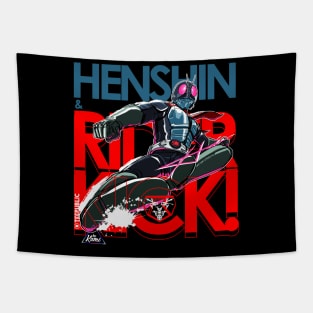 Hen-Shin & Rider Kick Color Tapestry