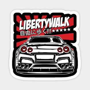 GTR R35 Libertywalk (White Print) Magnet