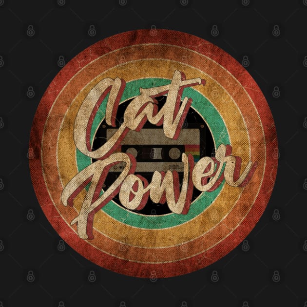 Cat Power Vintage Circle Art by antongg