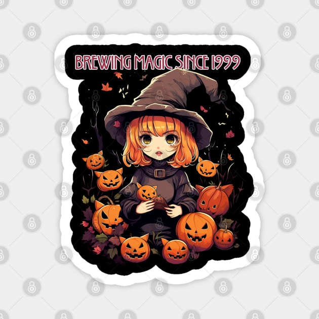Witchy Girl 1999 Magnet by FehuMarcinArt