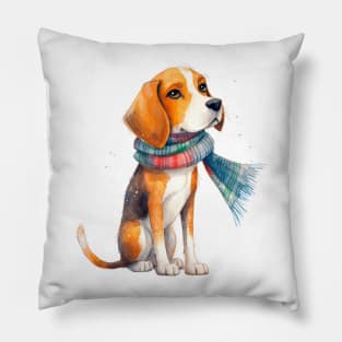 Beagle winter dog Pillow