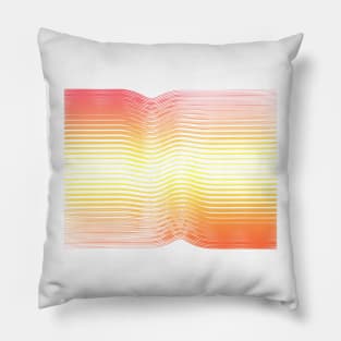 Boho yellow nature paint stripes Pillow