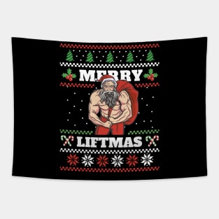 Muscular Santa Claus Tapestry