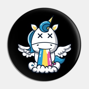 Rainbow Regurgitation - The Vomiting Unicorn Pin