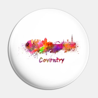 Coventry skyline in watercolor Pin