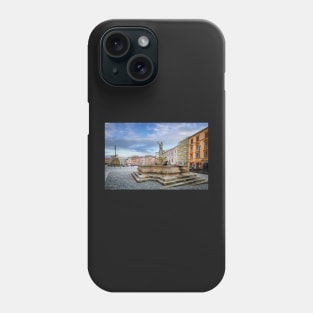 Neptune Fountain and the Marian column in Olomouc Phone Case