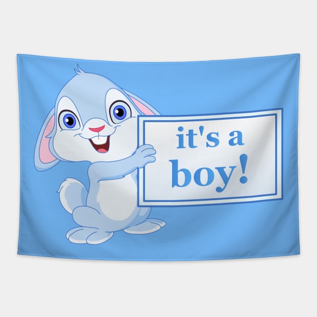 Baby Bunny Boy Tapestry by DigiToonsTreasures