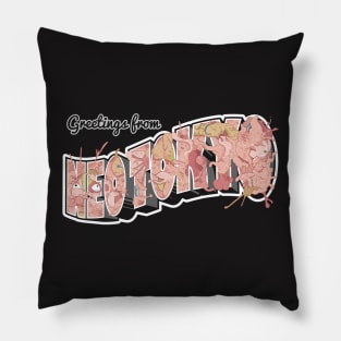 Greetings from Neo Tokyo Pillow