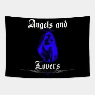 ANGELS AND LOVERS BLUE Tapestry