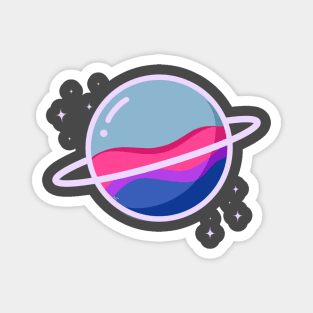 glass pride planets - bisexual Magnet