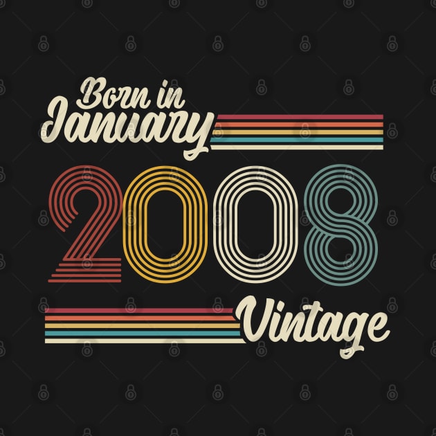 Vintage Born in January 2008 by Jokowow