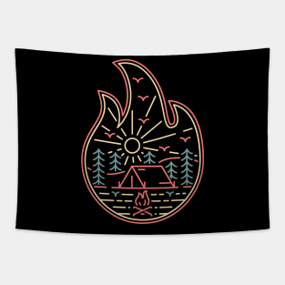 Camp Fire Tapestry