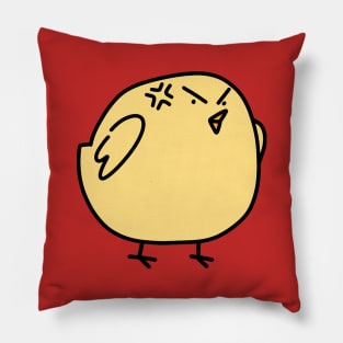 Angry Yellow Bird Pillow