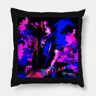 Splat painting of Johnny Depp during his photo shoot for a certain company Pillow