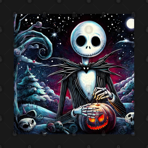 Elevate Your Holidays: Unique Jack Skellington Christmas Art for a Whimsical Celebration! by insaneLEDP