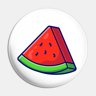 Slices Of Watermelon Cartoon Pin