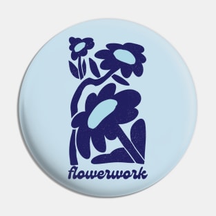 Flowerwork - Wildflower - Indigo (RM of BTS) Pin