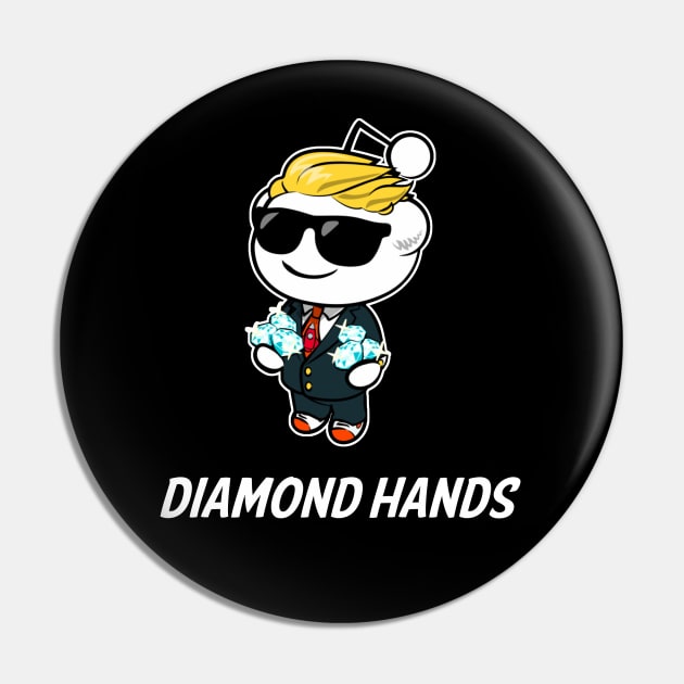 Reddit Wallstreetbets WSB Diamond Hands Day Trader Stock Market Options Pin by Tesla