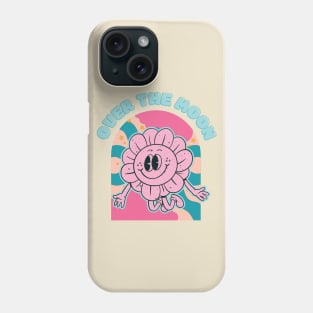 Moonlit Magic: Over the Moon Retro Dream Phone Case