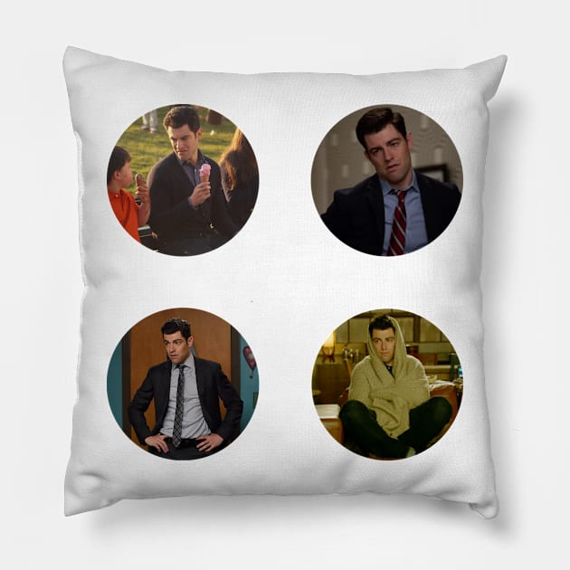 Schmidt Sticker Pack Pillow by voidstickers