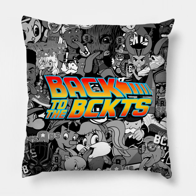 Back To The BCKTS Basketball Logo Pillow by BucketsCulture