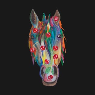 Horse head with cherries T-Shirt