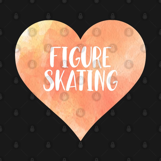 Figure skating love heart. Perfect present for mother dad friend him or her by SerenityByAlex