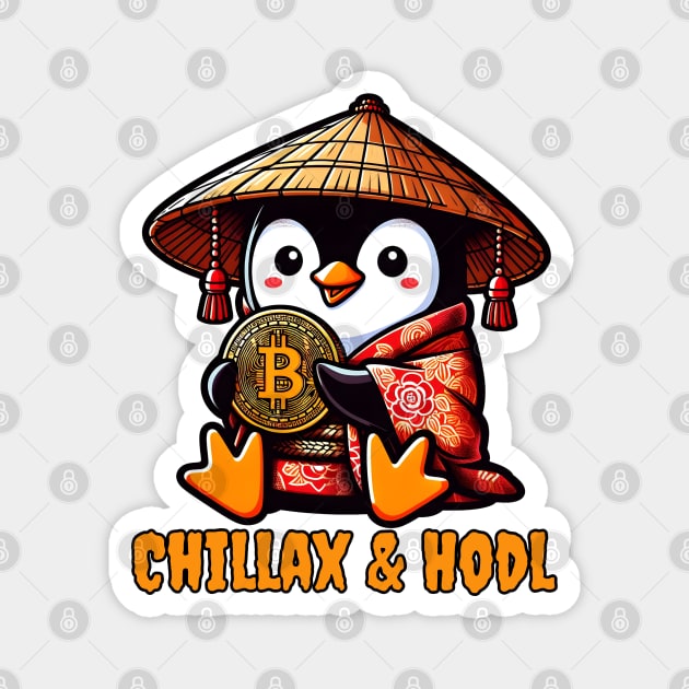 Bitcoin penguin for miners Magnet by Japanese Fever