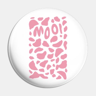 Strawberry Cow Print MOO Pin