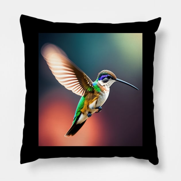 Witch Hummingbird Flying Air Bending Pillow by Hummingbird Flying