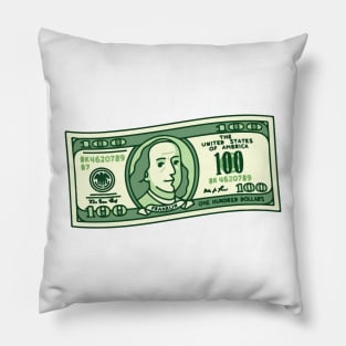 Dollar Bill 100 Pillow