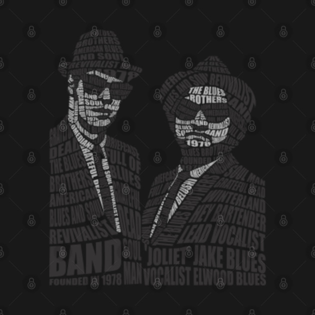 Disover Blues Brothers Calligram - Blues Brothers - T-Shirt