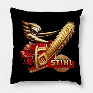 vintage american chainsaw Pillow