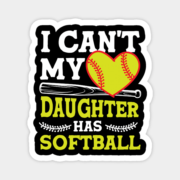 Softball Sport Dad Softball Mom Magnet by Humbas Fun Shirts