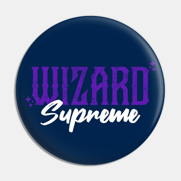 Wizard Supreme Vintage Pin by Wolfkin Design