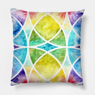 Watercolor circular abstraction Pillow