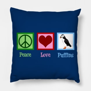 Peace Love Puffins Pillow