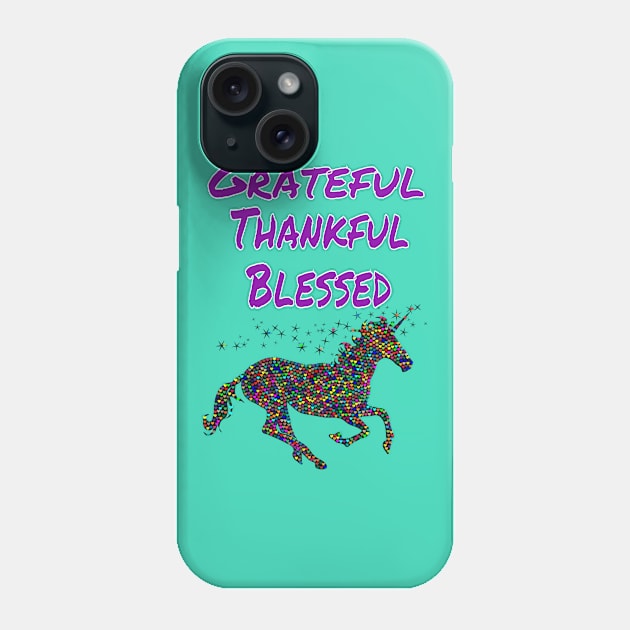 Grateful Thankful Blessed Happy Thanksgiving Day Gift Phone Case by klimentina