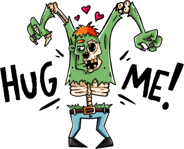 Hug Me Zombie Kids T-Shirt by aGoM