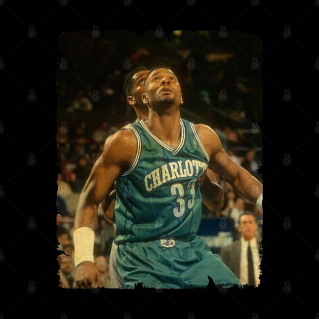 Alonzo Mourning - Vintage Design Of Basketball by JULIAN AKBAR PROJECT