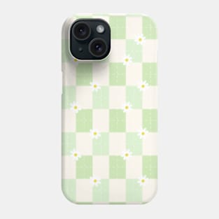 Green Plaid with Daisy's Phone Case