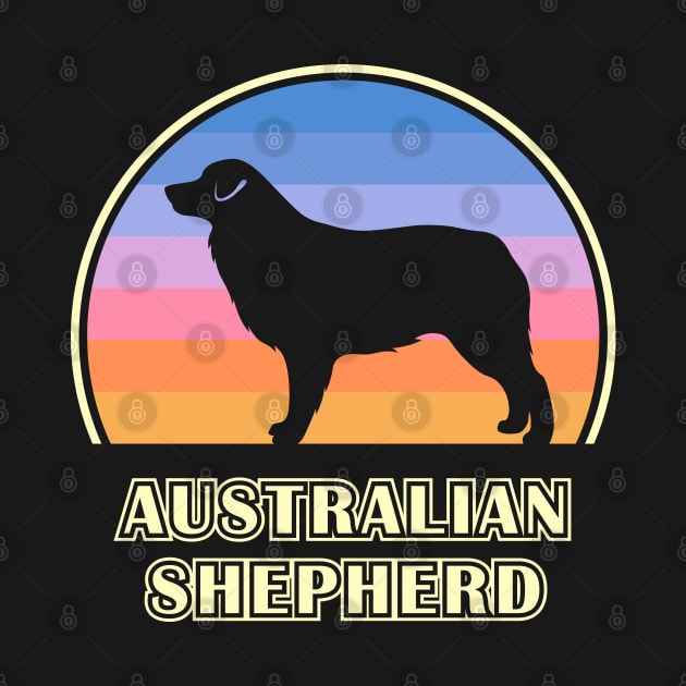 Australian Shepherd Vintage Sunset Dog by millersye