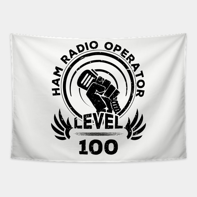 Level 100 Ham Radio Fan Gift Tapestry by atomguy