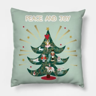 Peace and Joy xmas Tree Pillow