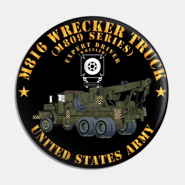 M816 Medium Wrecker Truck - OD - Left Rear Oblique - w Expert Driver Badge  X 300 Pin by twix123844