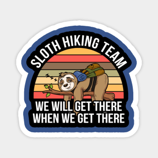 sloth hiking team1 Magnet