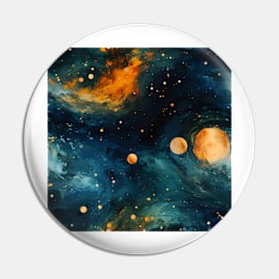 Van Gogh Starry Night Outer Space Pattern 7 Pin