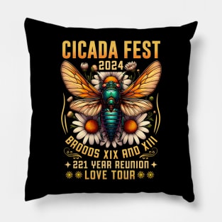 Brood Xix Brood Xiii Year Of The Cicada 2024 Pillow