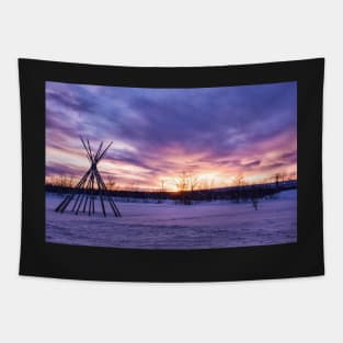 The Lone Teepee Tapestry